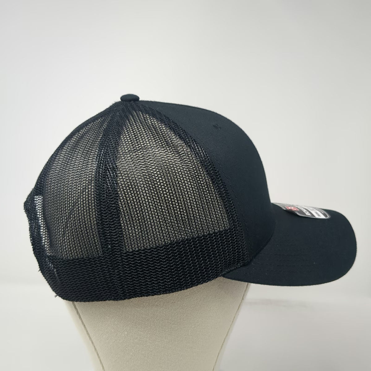 Richardson Trucker Hat Black One Size Mesh Back Snapback Premier Aggregates
