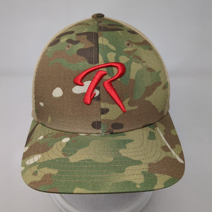 Red Built Snapback Trucker Hat Camo One Size Flexfit 110 Cap America