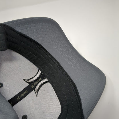 Hurley Fitted Hat Gray Small-Medium Flexfit Embroidered Logo 6 Panel