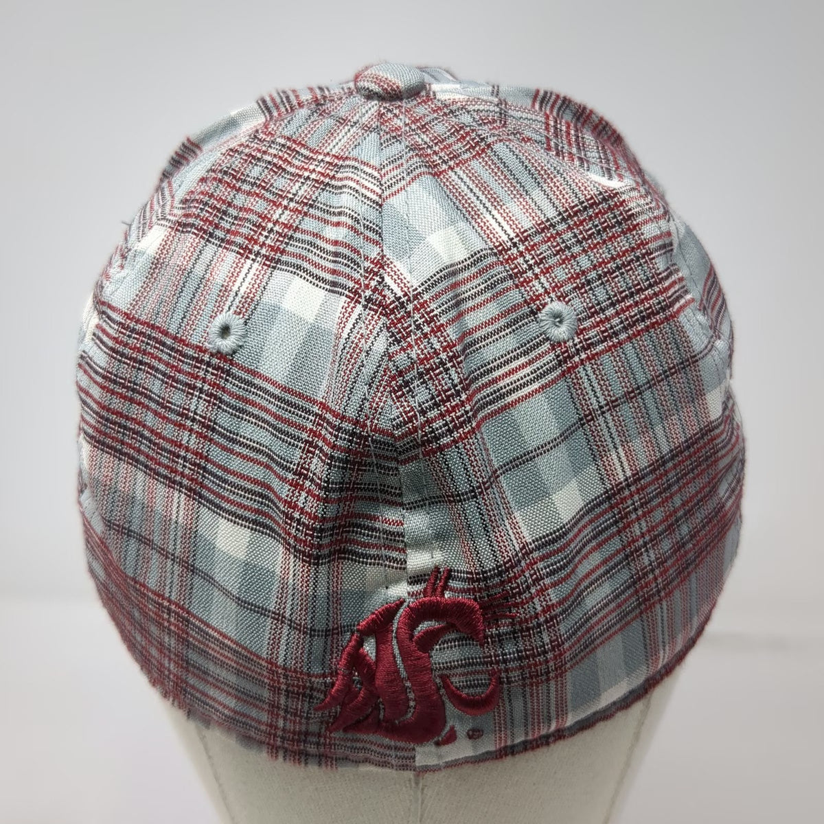Washington State Cougars NCAA Top of the World Gray Red One Size Plaid Cap Hat