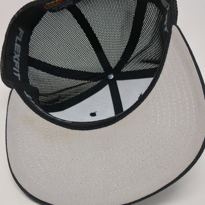 Own Boss Supply Co Baseball Cap Black OSFM Leather American Flag Patch Mesh Hat