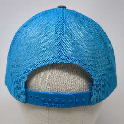 Richardson Trucker Hat Gray Blue One Size Nichols CPA Mesh Back Snapback Hat