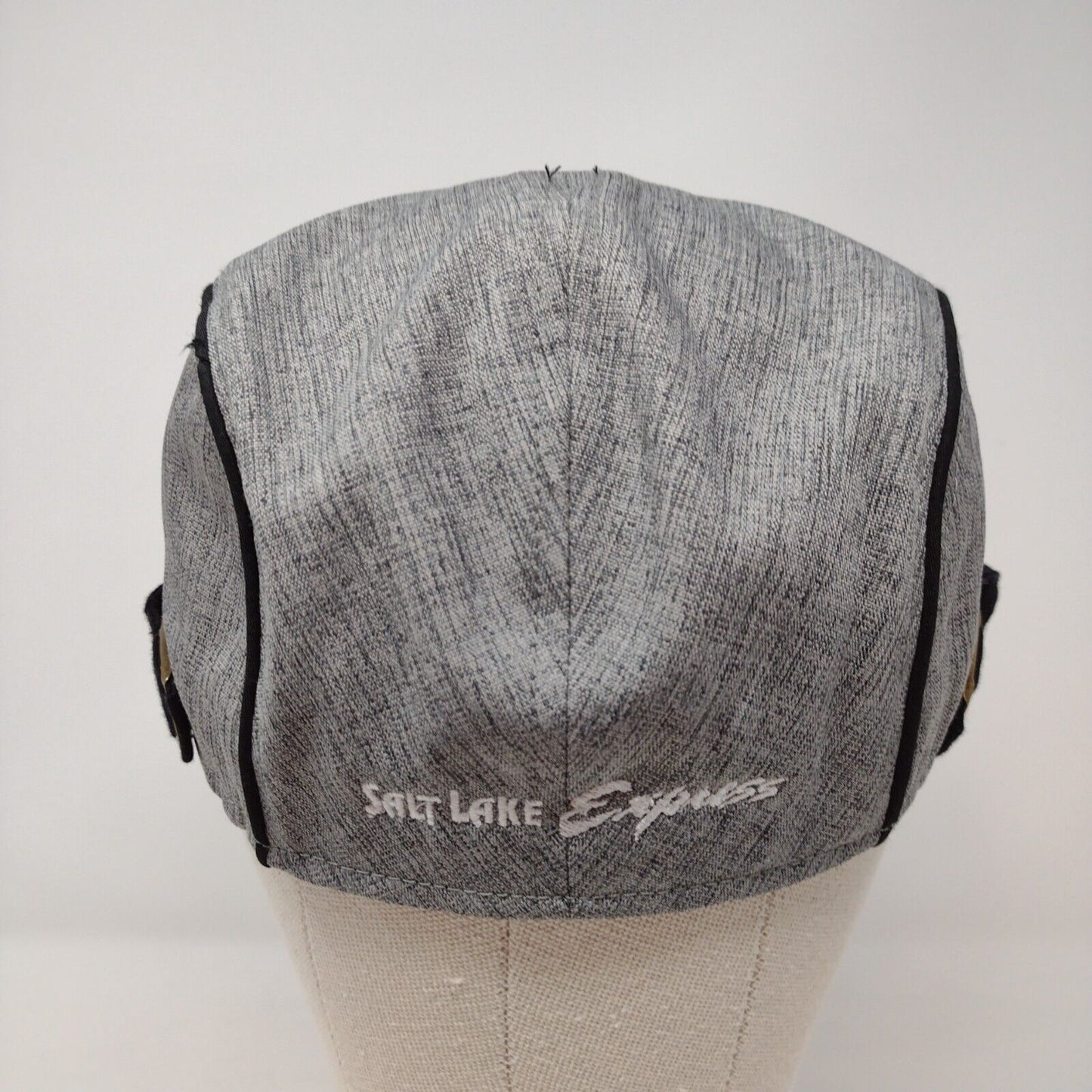 Salt Lake Express Flat Cap Gray OSFA Adjustable Embroidered Blank