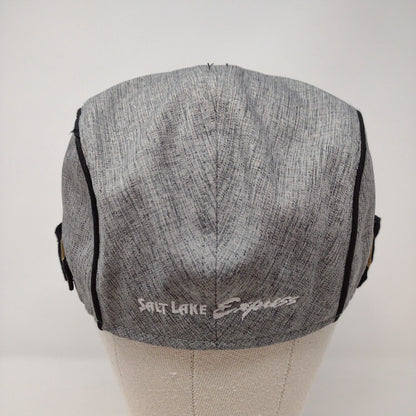 Salt Lake Express Flat Cap Gray OSFA Adjustable Embroidered Blank
