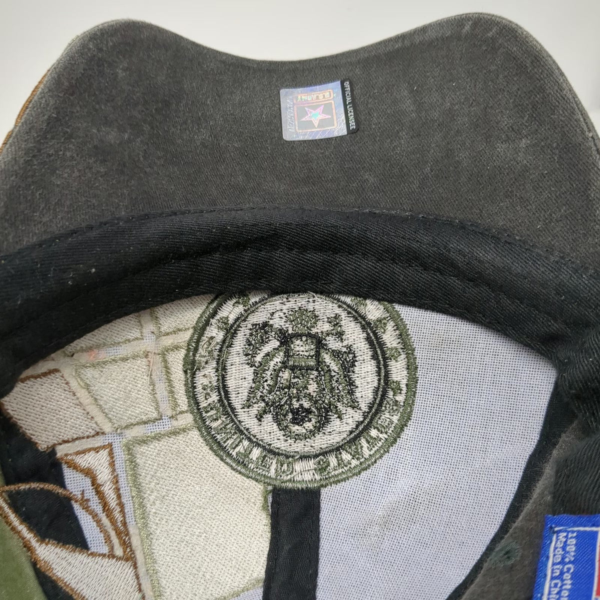 Eagle Crest US Army Gray Green Baseball Cap One Size Embroidered Globe Flag Hat