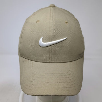 Nike Baseball Cap Beige White L Dri-FIT Slideback Swoosh Logo Embroidered Hat