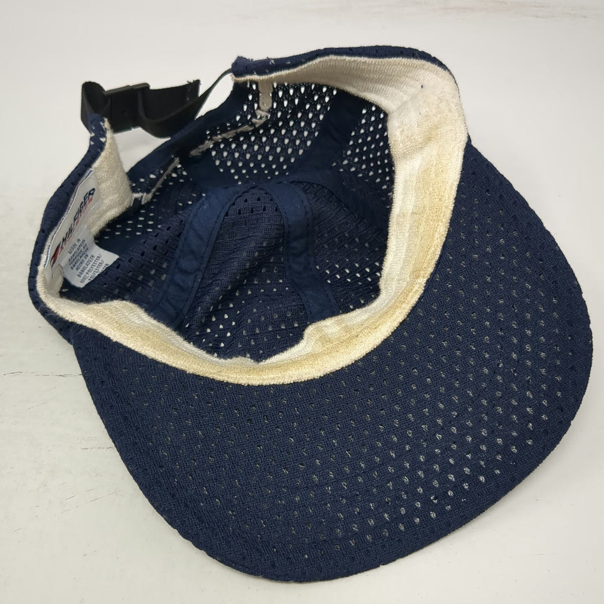Tommy Hilfiger Baseball Cap Blue Athletics Mesh Slideback Polyester Hat Vintage