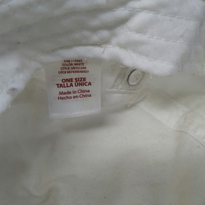 Army Cap White One Size Elastic Back Side Button Blank Plain Cadet Solid Hat