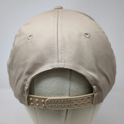 Cobra Caps Snapback Hat Beige One Size Union Pacific Railroad Multi-Logo Cotton