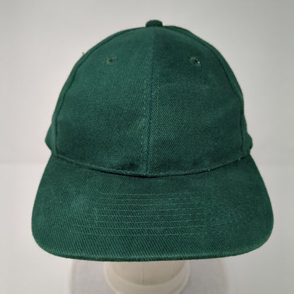 Otto Slideback Hat Green OSFM Adjustable Vented Holes 6 Panel Blank Cotton