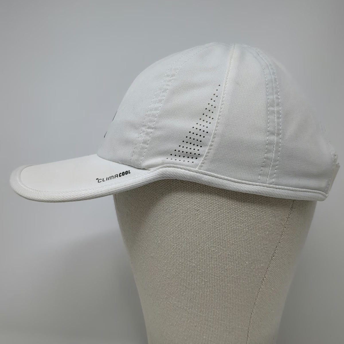 Adidas Baseball Cap White One Size Strapback Climacool Mesh Vented Sports Hat
