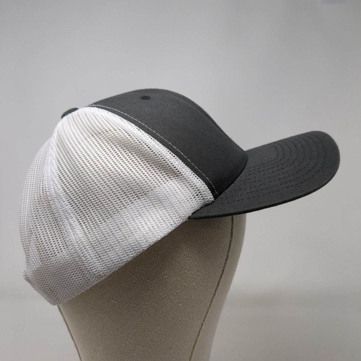 The Classics Yupoong Snapback Trucker Hat Gray OS Adjustable Mesh Back Blank