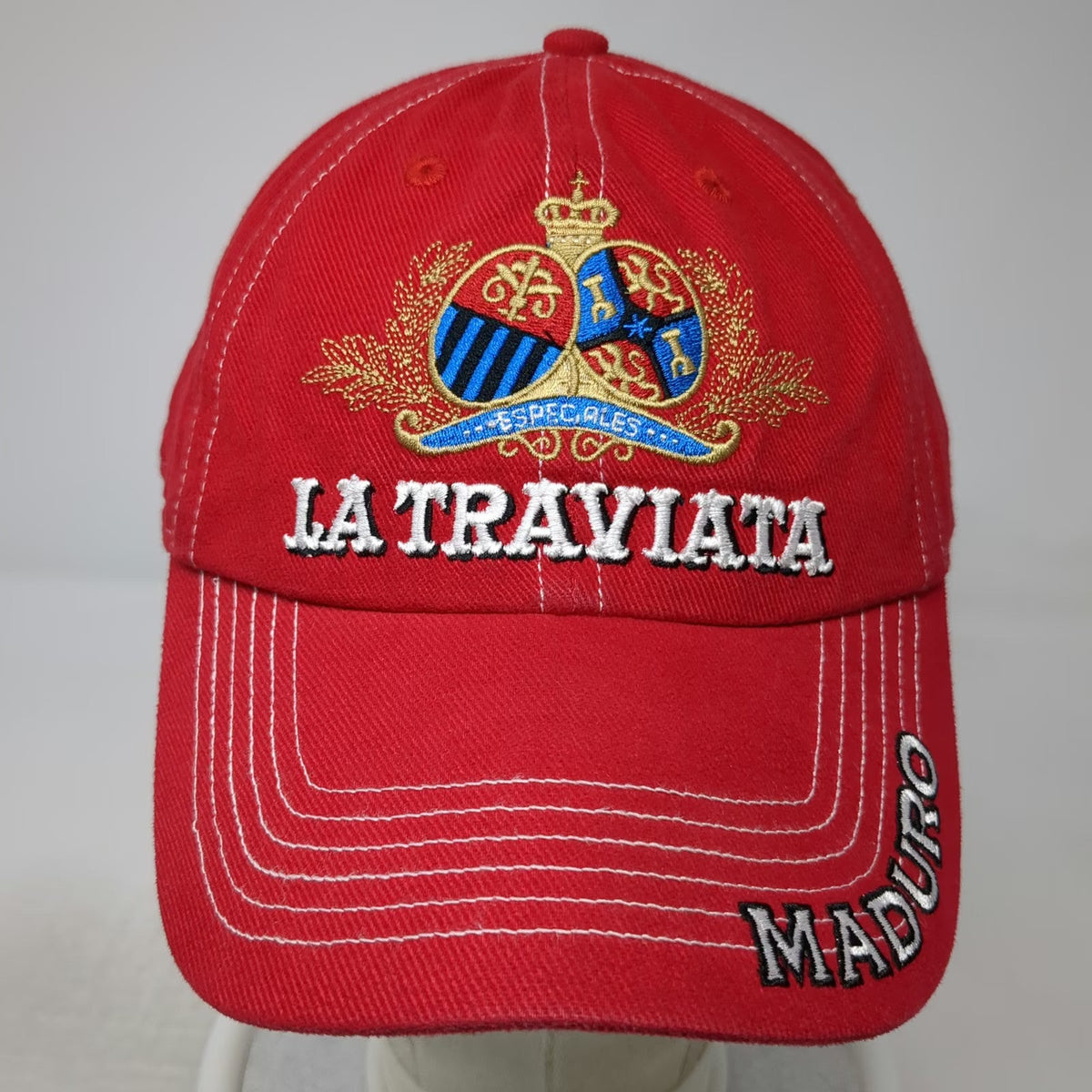 M.E.R.C.H. CAO La Traviata Maduro Red Baseball Cap One Size Strapback Crest Logo