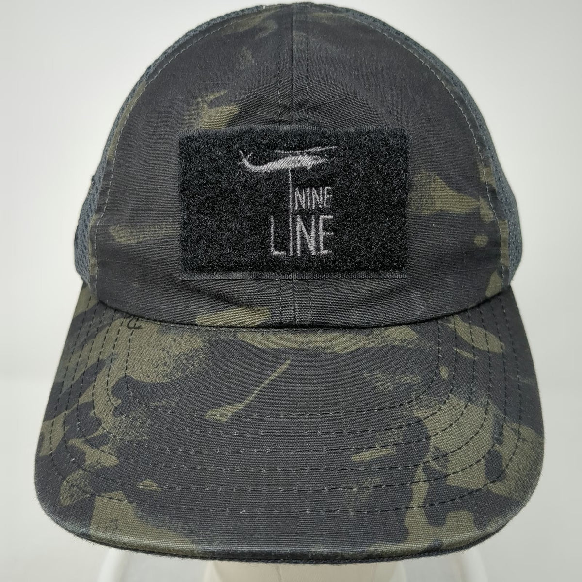 Nine Line Baseball Cap Black Green One Size Mesh Snapback Camo Side Flag Hat