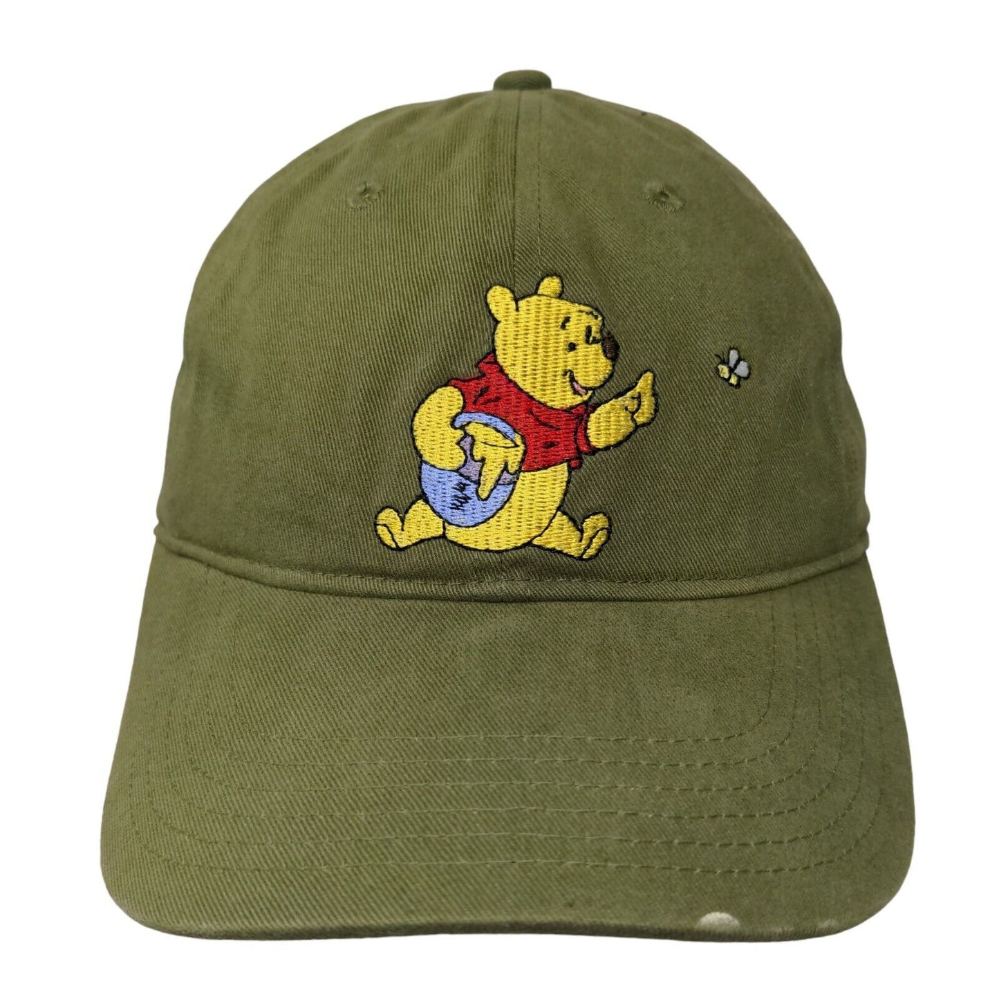 Disney Men's Slideback Hat Green Size OS Winnie the Pooh Embroidered Logo