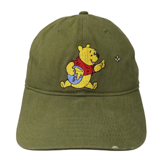 Disney Men's Slideback Hat Green Size OS Winnie the Pooh Embroidered Logo