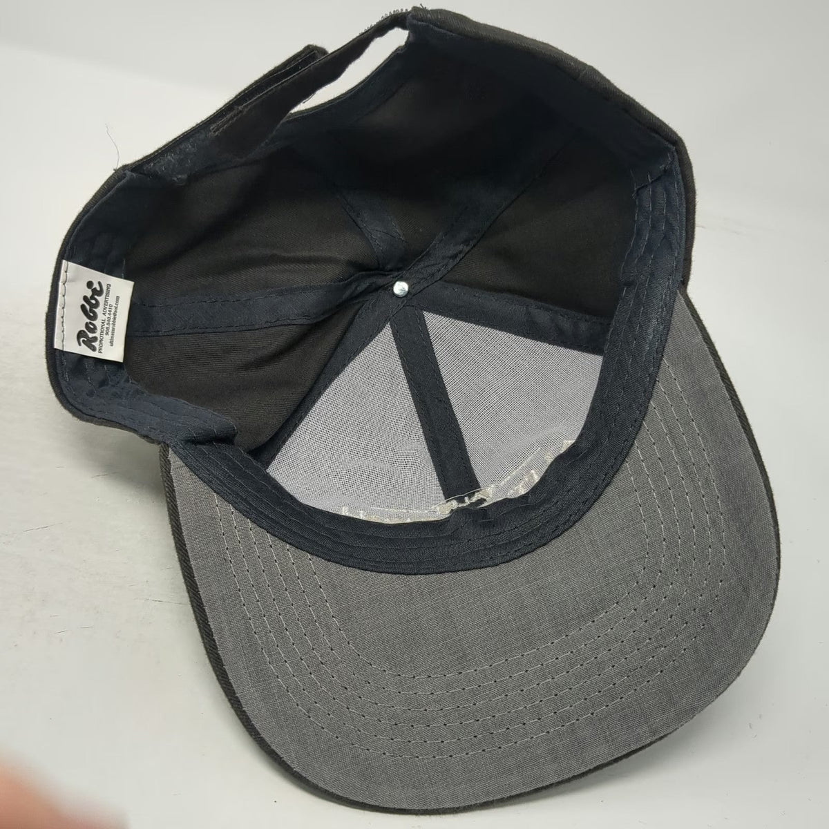 Robbi Baseball Cap Gray One Size Valet Auto Wash Strapback Bow Tie Logo Hat