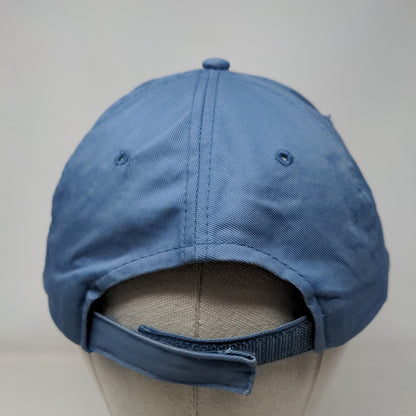 USA Flag Strapback Hat Blue One Size Adjustable Embroidered Patriotic Cotton