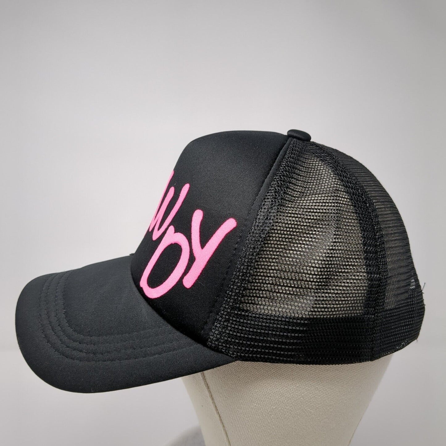 Howdy Snapback Trucker Hat Black One Size Adjustable Embroidered Mesh Back