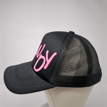 Howdy Snapback Trucker Hat Black One Size Adjustable Embroidered Mesh Back