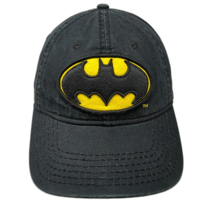 Bioworld Batman Logo Snapback Hat Black One Size Embroidered Gray Underbrim