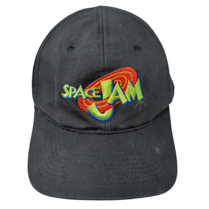Space Jam Snapback Hat Black One Size Adjustable Embroidered 6 Panel