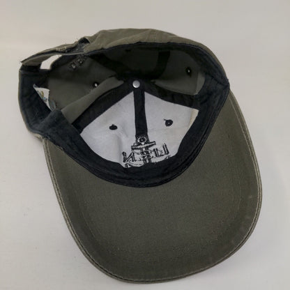 USN Since 1893 Strapback Hat Greenish-Brown Adjustable Embroidered 6 Panel