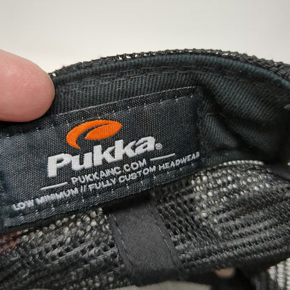 Pukka Trucker Hat Black One Size PGA 2019 Fashion Demo Experience Mesh Snapback