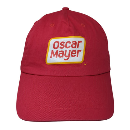 Oscar Mayer Strapback Hat Red One Size Adjustable Solid 6 Panel Hit Wear