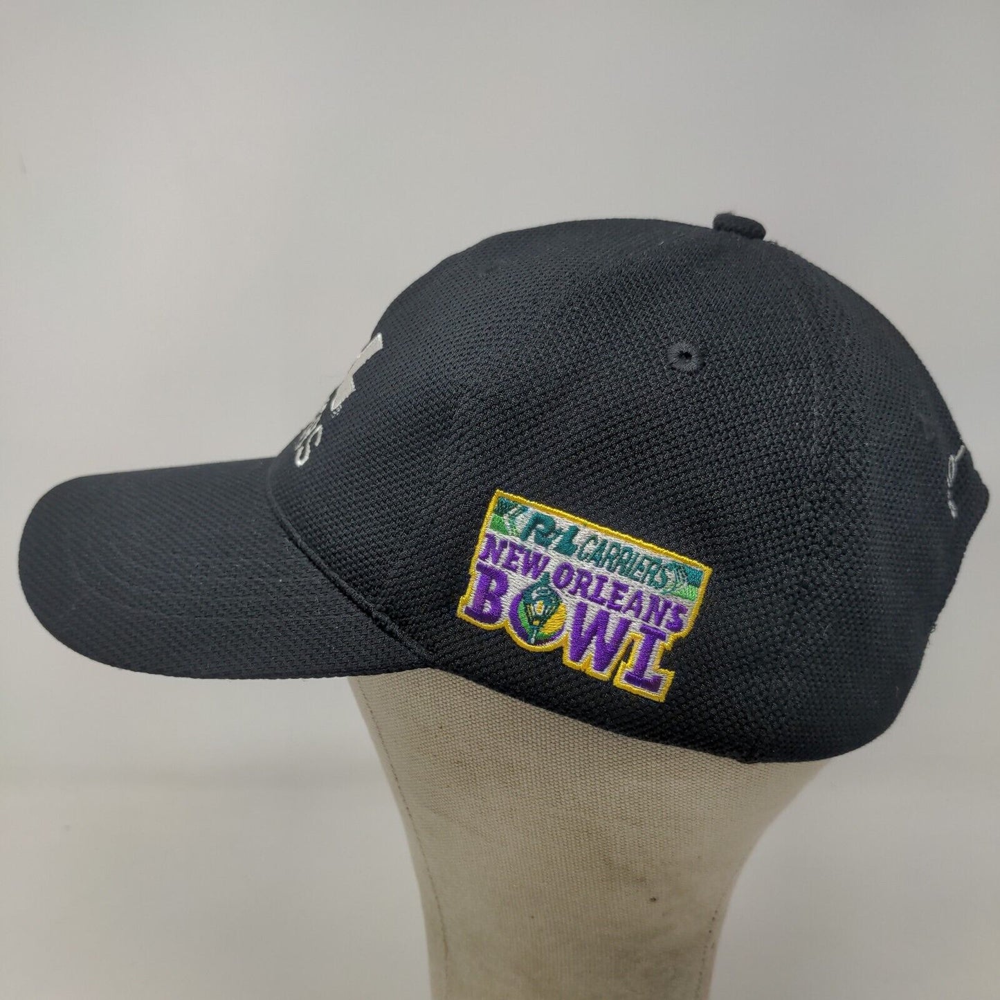 R+L Carriers Men's New Orleans Bowl Slideback Hat Black OSFM Embroidered Logo