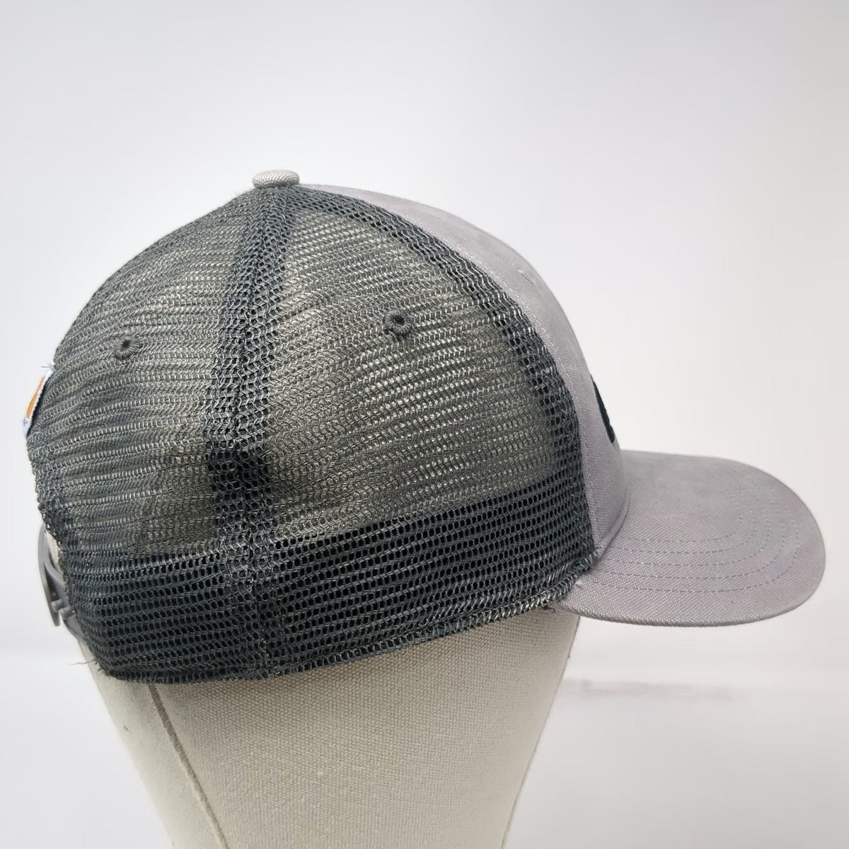 Carhartt Trucker Hat Gray One Size Mesh Back Snapback Embroidered Logo Workwear