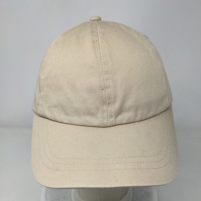 Unbranded Slideback Hat Solid Tan One Size Adjustable Blank 6 Panel