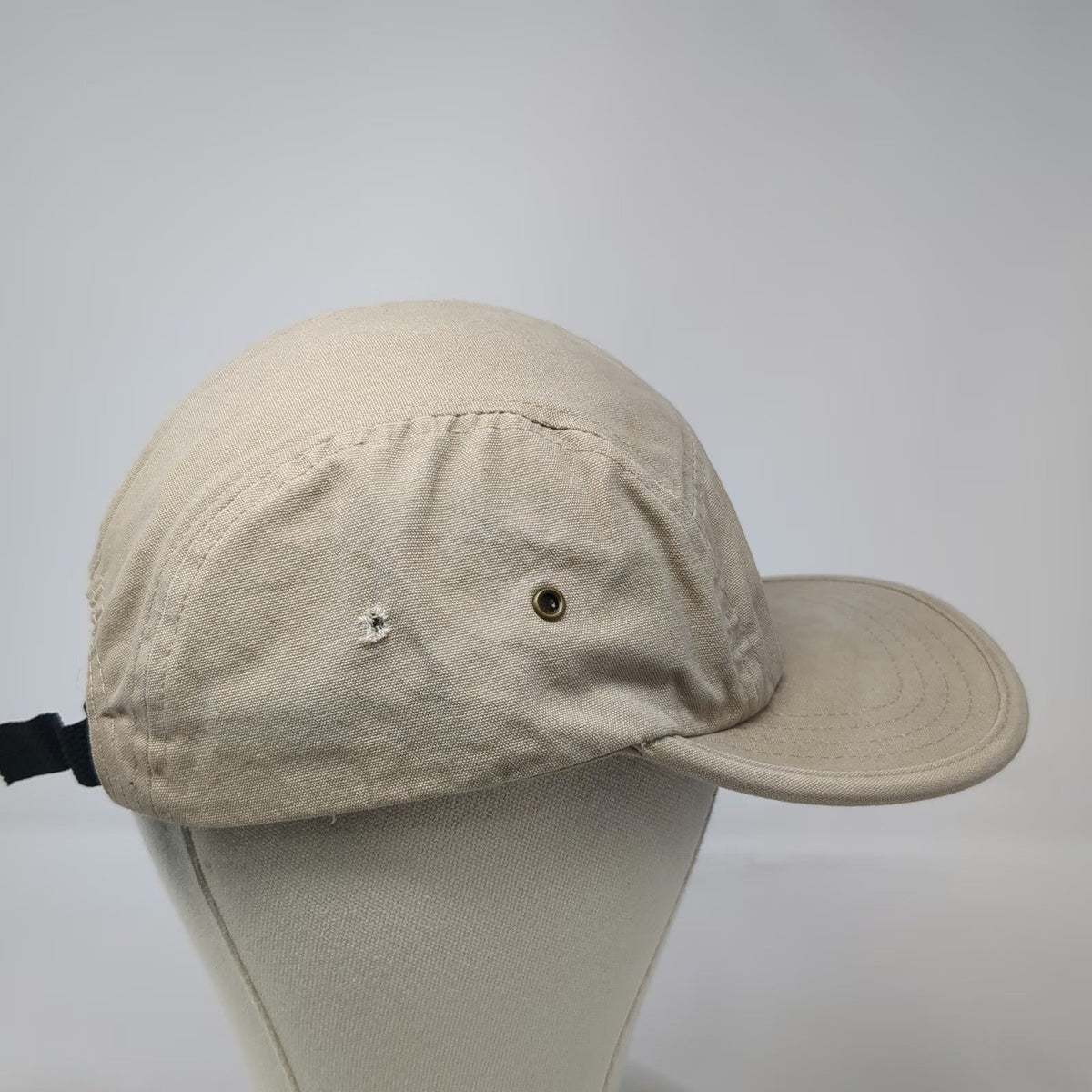 Big Accessories 5 Panel Beige One Size Slideback Flat Brim Cotton Blank Hat