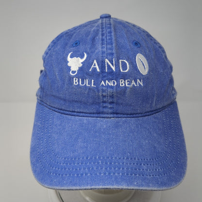 Bull And Bean Slideback Hat Blue One Size Embroidered Authentic Pigment