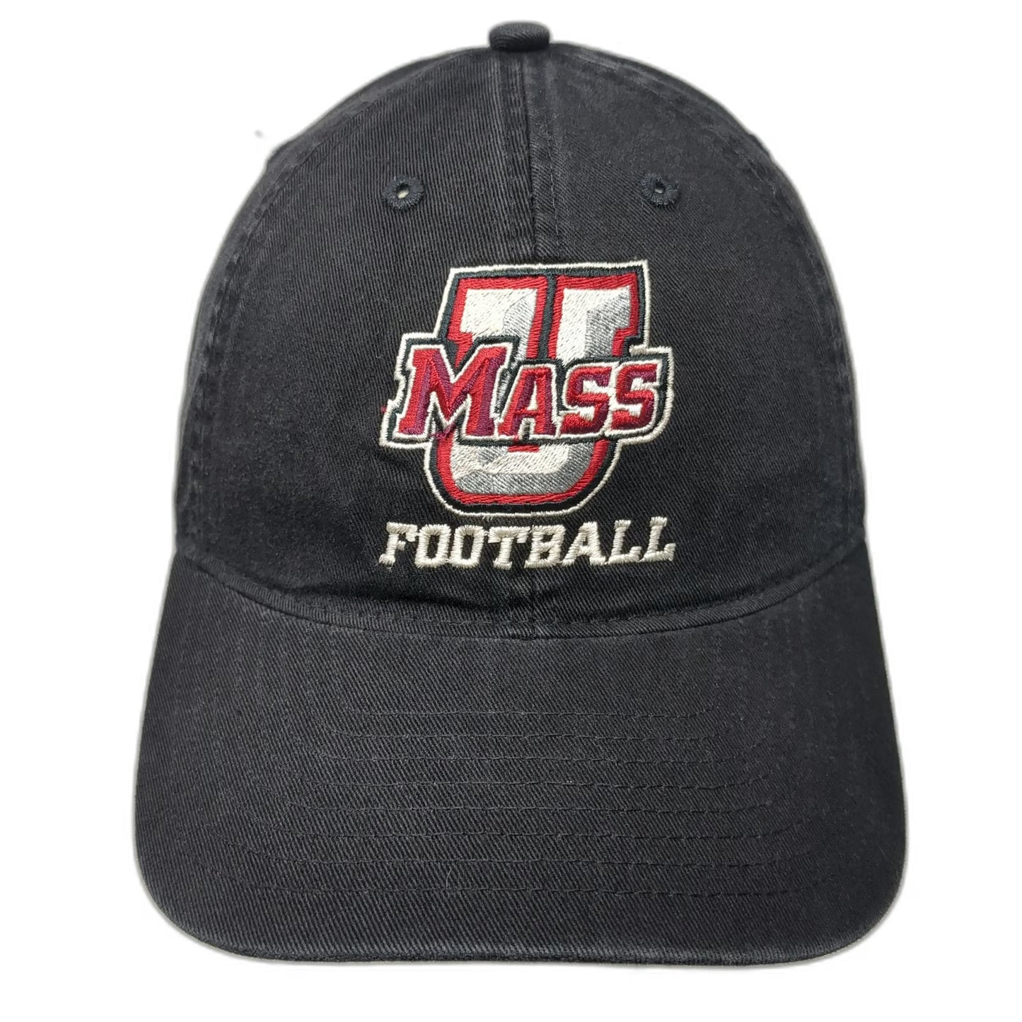adidas NCAA UMass Minutemen Football Cap Hat Black Red White One Size Slideback