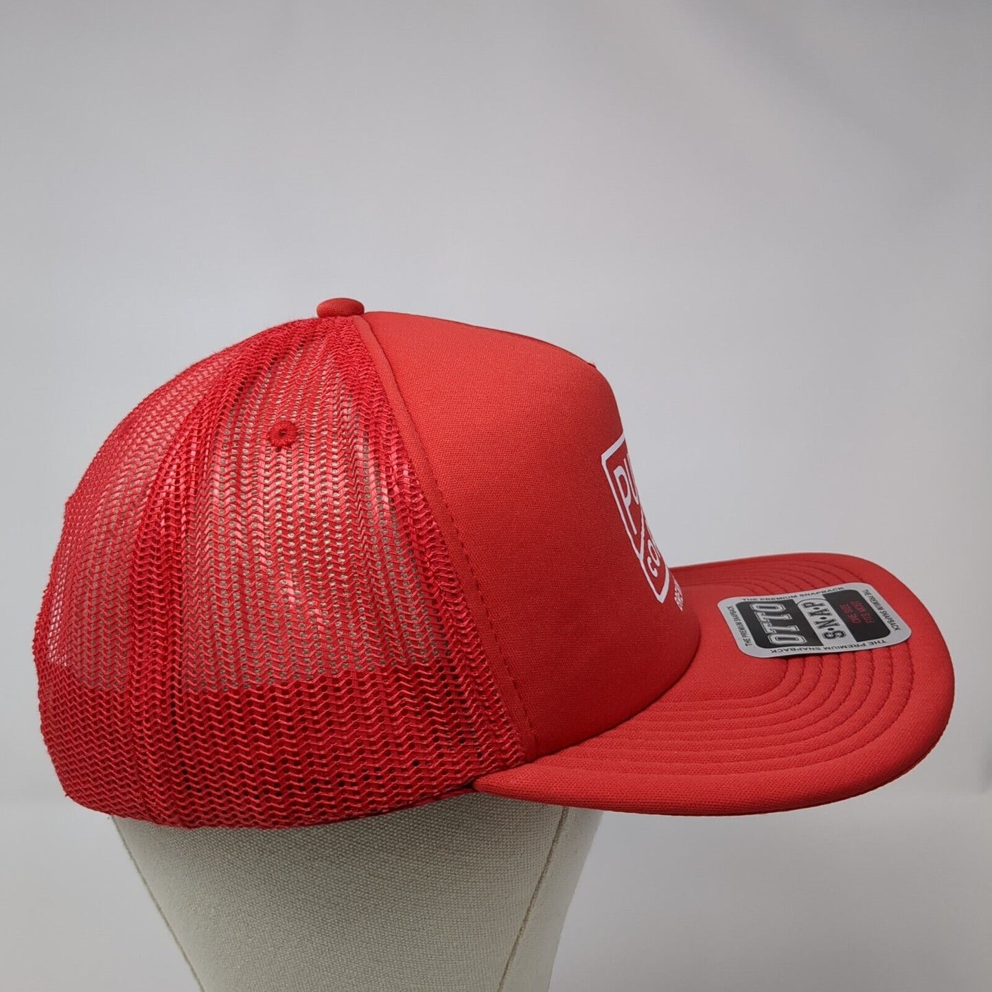 Public Coast Brewing Co. Snapback Trucker Hat Red One Size Mesh Back Otto