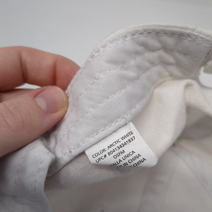 Unbranded Strapback Hat White One Size Adjustable Vented Holes 6 Panel Blank