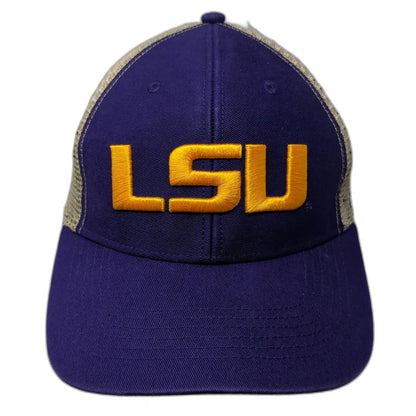 LSU Tigers NCAA '47 Trucker Hat Purple Yellow Beige One Size Mesh Snapback Logo