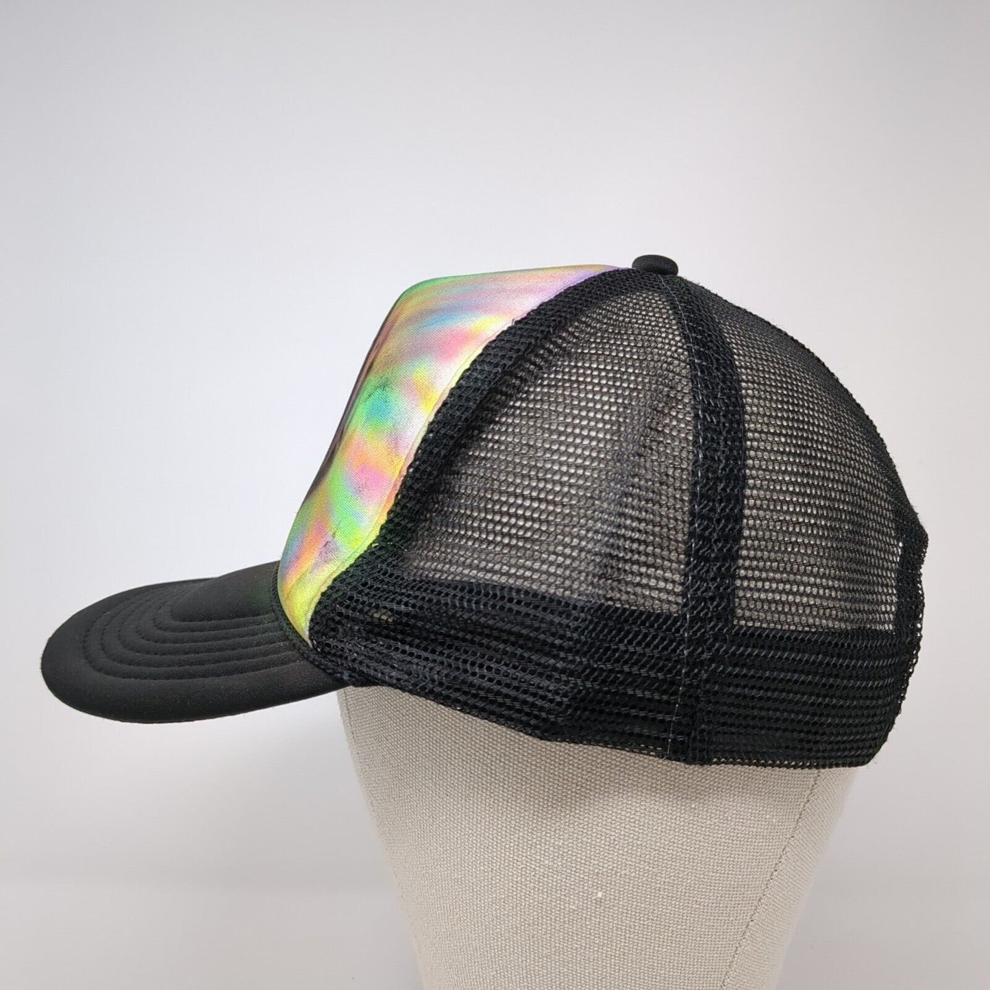 Peace Sign Snapback Mesh Back Trucker Hat Multi OSFA Tie Dye Nissun
