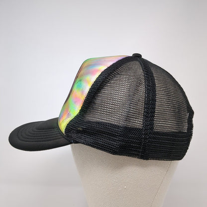 Peace Sign Snapback Mesh Back Trucker Hat Multi OSFA Tie Dye Nissun