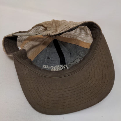 Richland Creek Farms Saluda SC Snapback Trucker Hat Brown One Size Mesh Back
