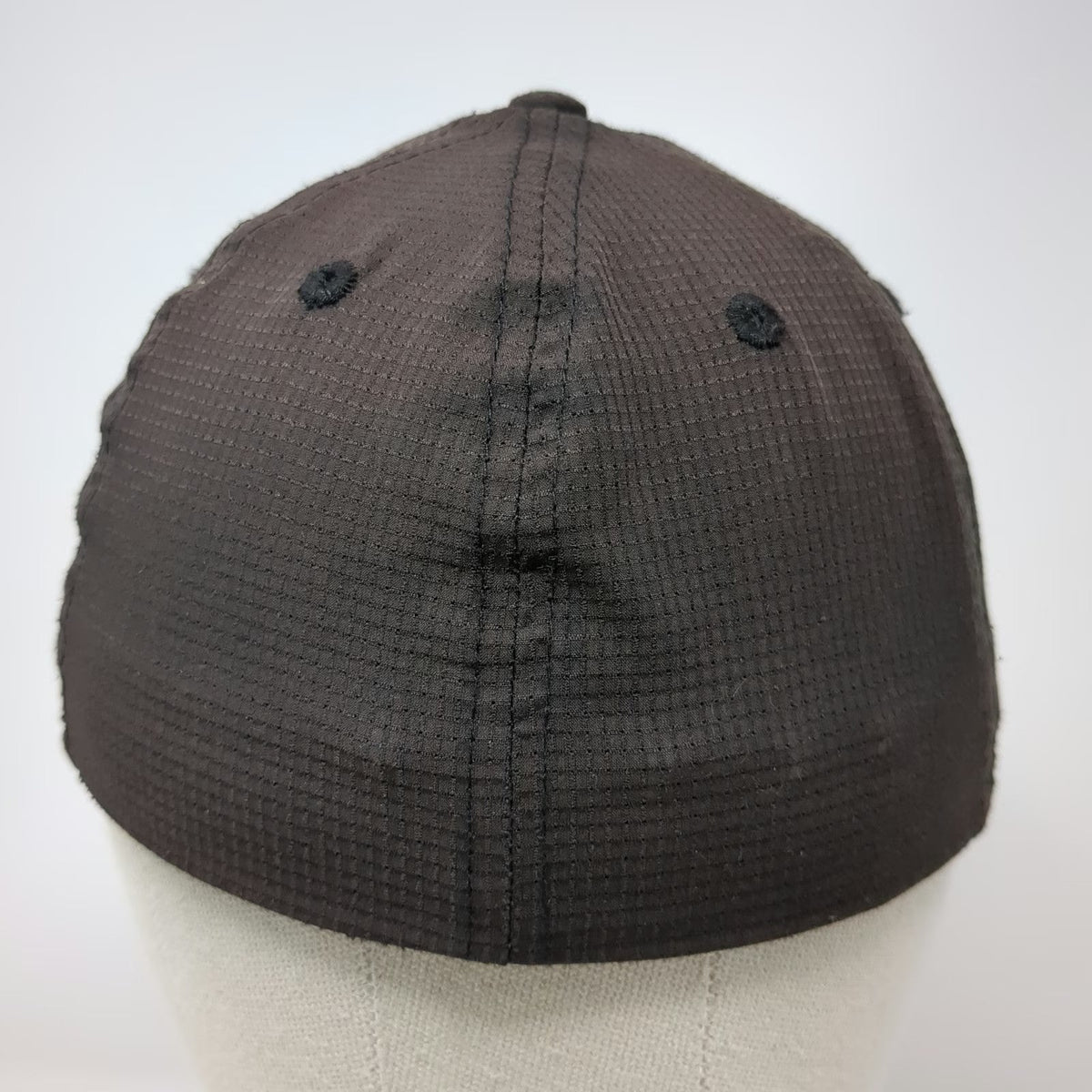 Smitty Baseball Cap Black M Fitted Hat Textured Polyester Performance Logo