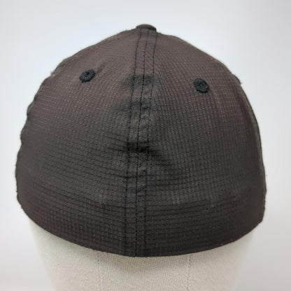 Smitty Baseball Cap Black M Fitted Hat Textured Polyester Performance Logo