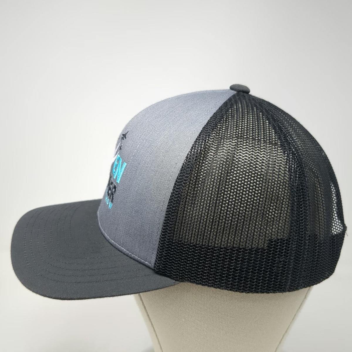 Pacific Headwear Gray Trucker Hat One Size Gowen Thunder Airshow Mesh Snapback