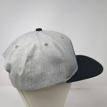 Oracle Lighting Snapback Hat Gray Black One Size Flat Brim Logo Patch Two Tone