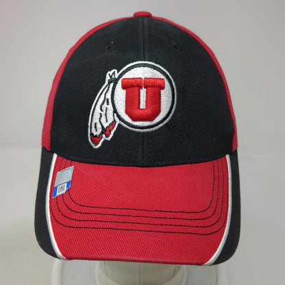 Utah Utes NCAA Captivating Headwear Cap Black Red White One Size Strapback Hat