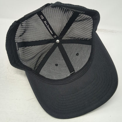 Richardson Trucker Hat Black L Mesh Snapback Simpson Strong-Tie Side Patch Logo