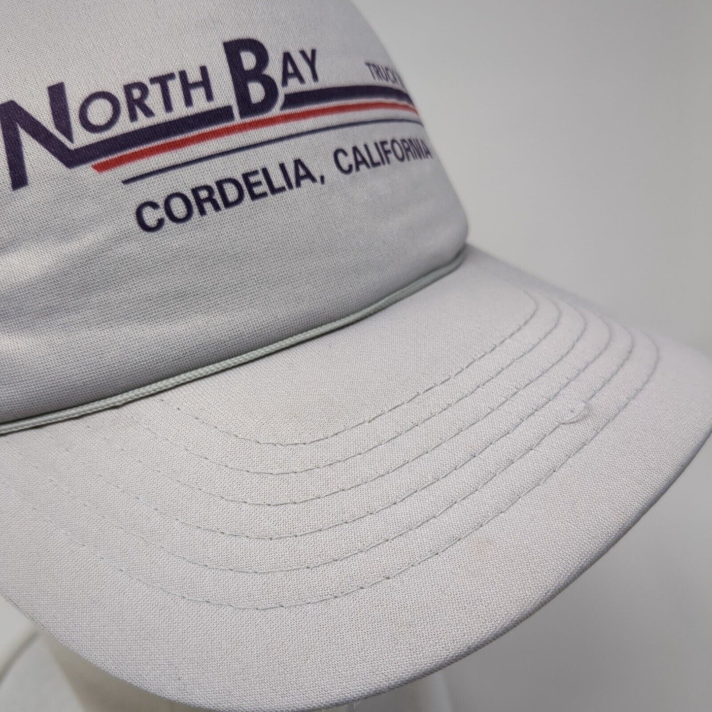 North Bay Truck Body Snapback Rope Trucker Hat Gray One Size Mesh Back