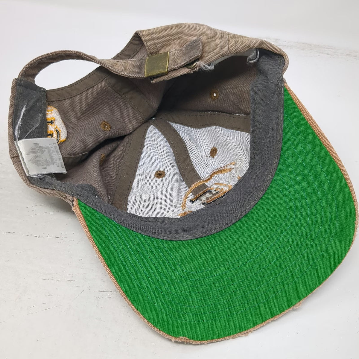 Colorado Buffaloes NCAA Ahead Beige One Size Cap Slideback Green Undervisor Hat