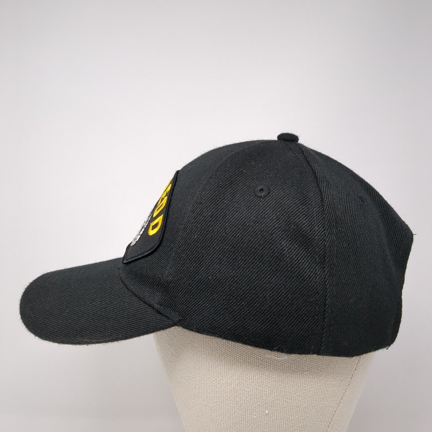 Senior EOD Patch Strapback Hat Black One Size Adjustable Solid 6 Panel